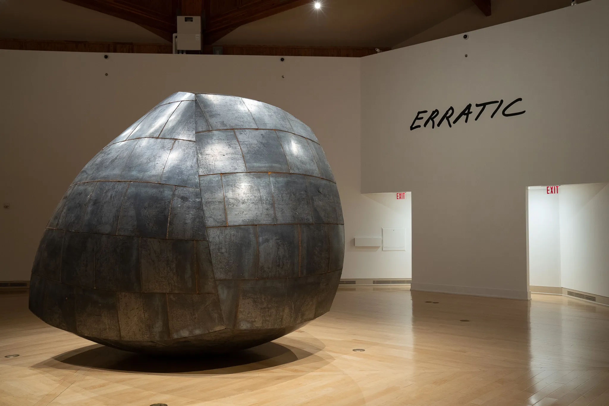 ERRATIC:Rest sculpture stands in gallery