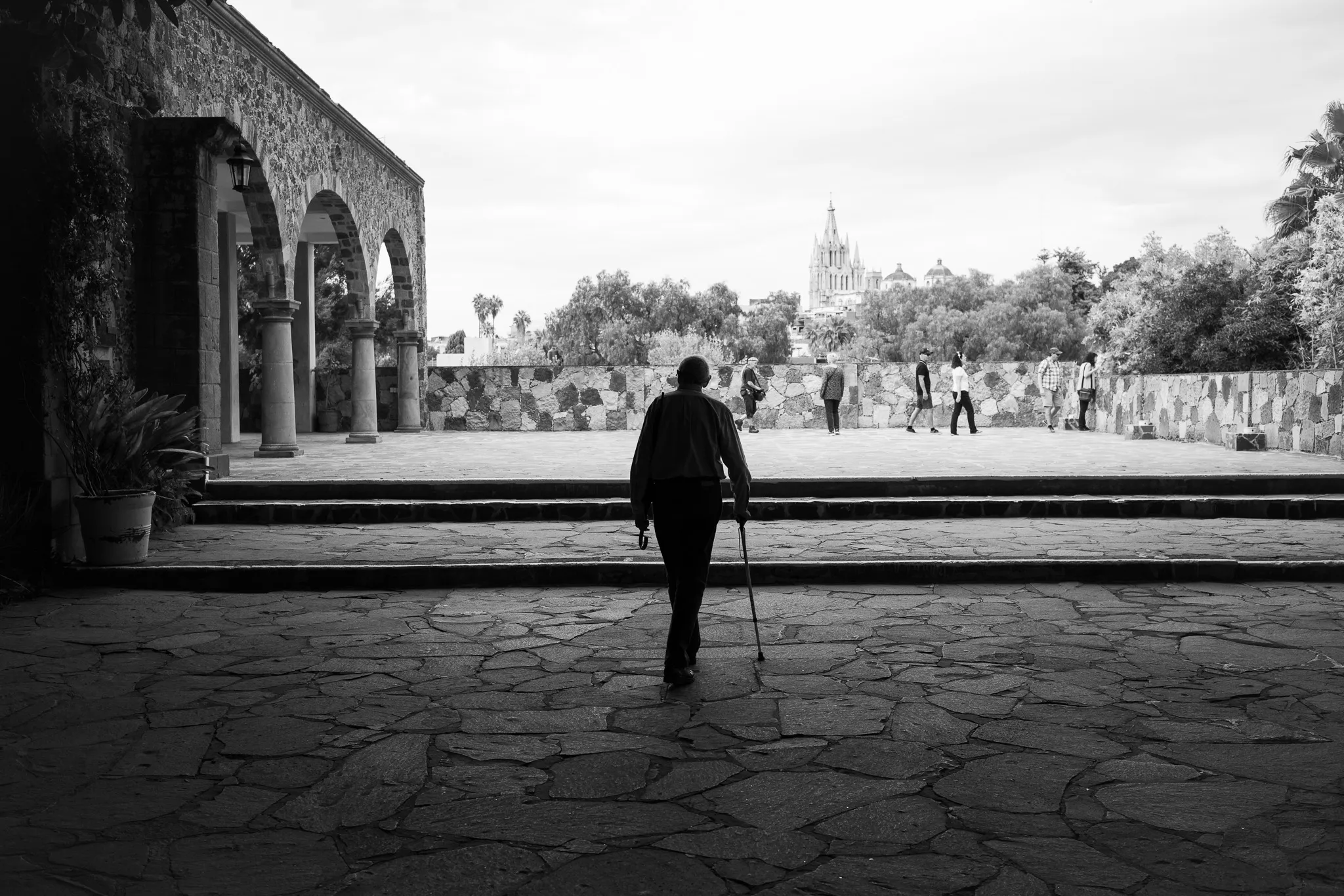 Frank Hursh on the terrace of his awesome building in Queretaro, Mexico.