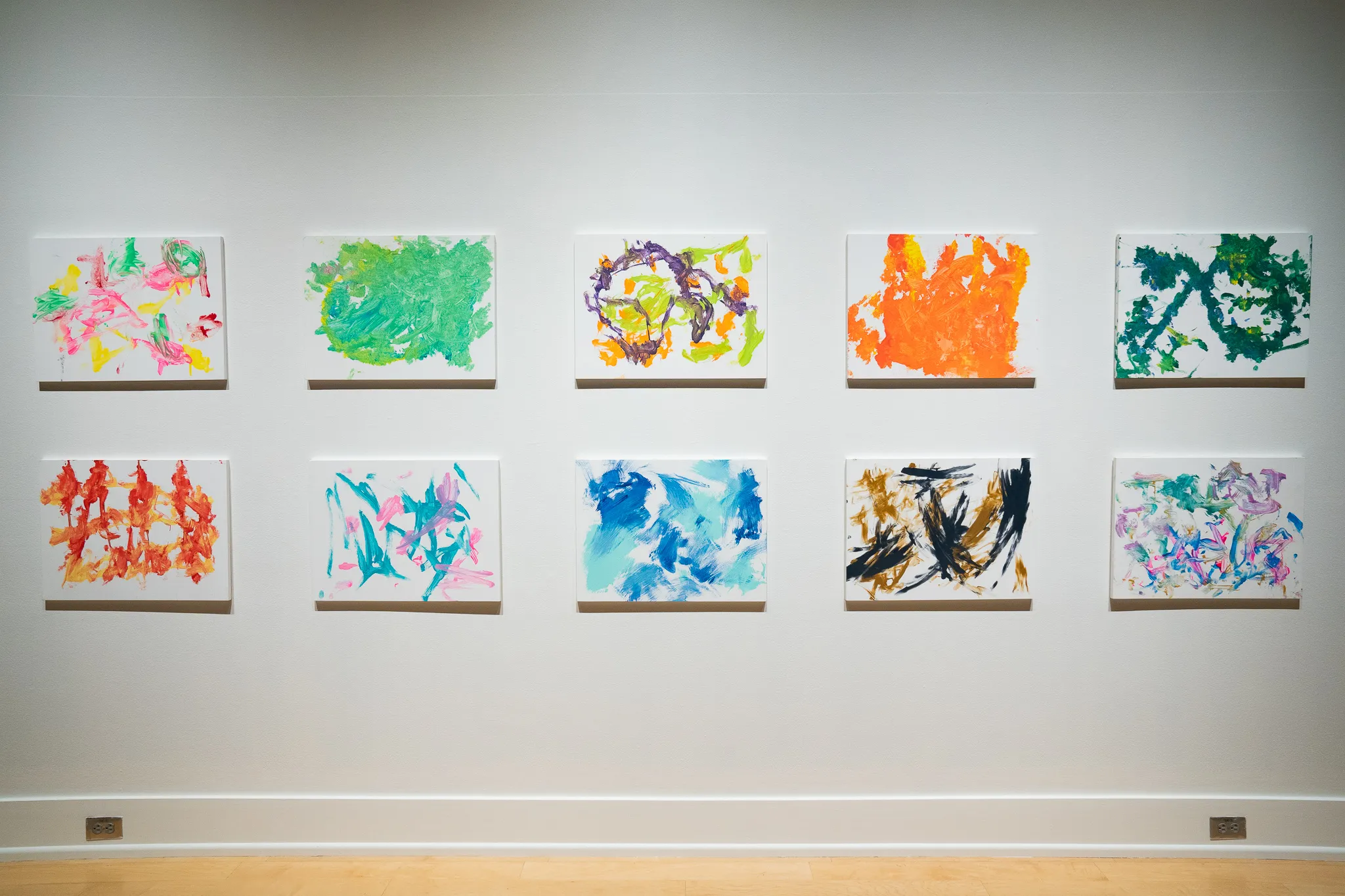 Artwork created by Great Apes in a gallery in western North Carolina.