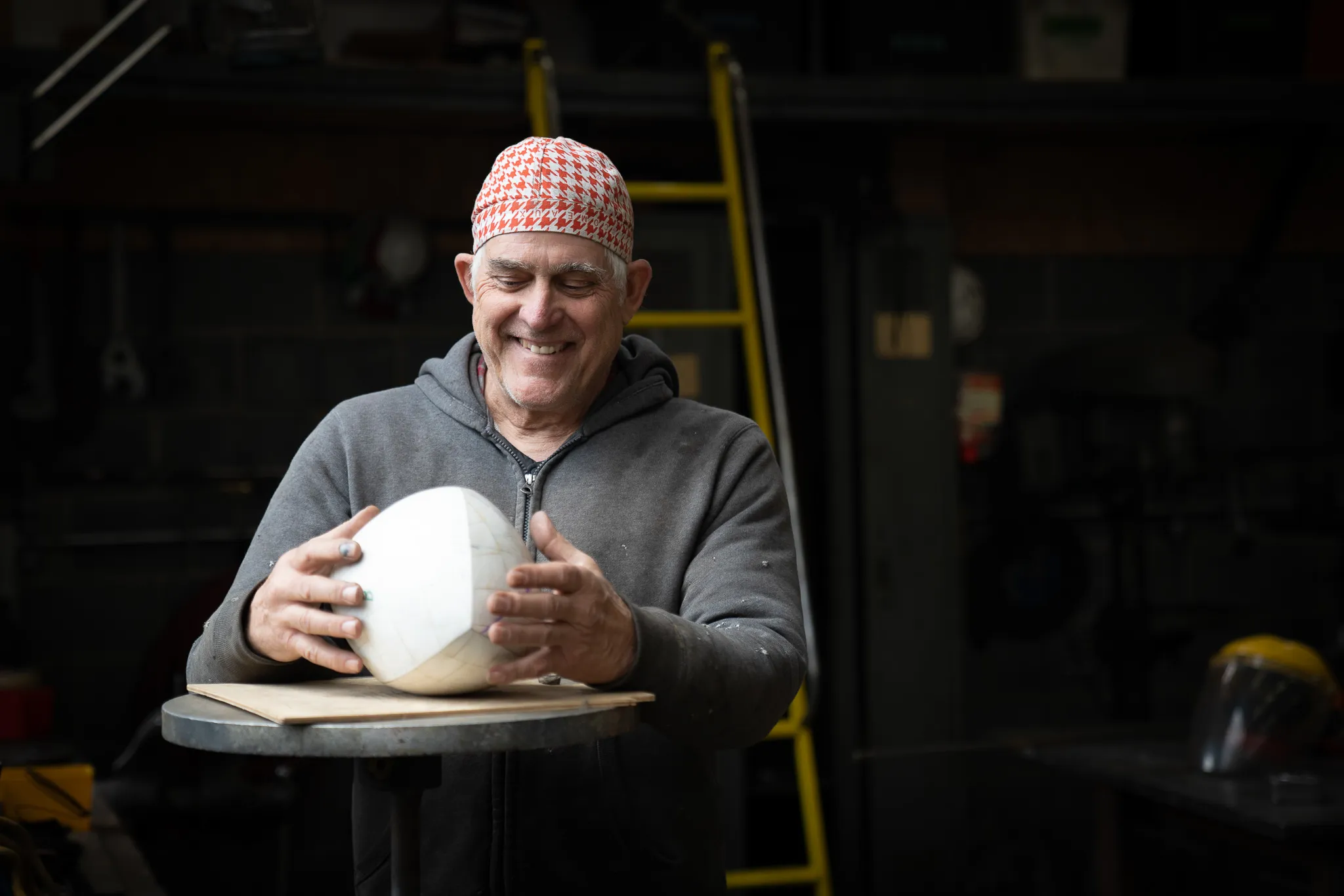 portrait of Hoss Haley in his studio